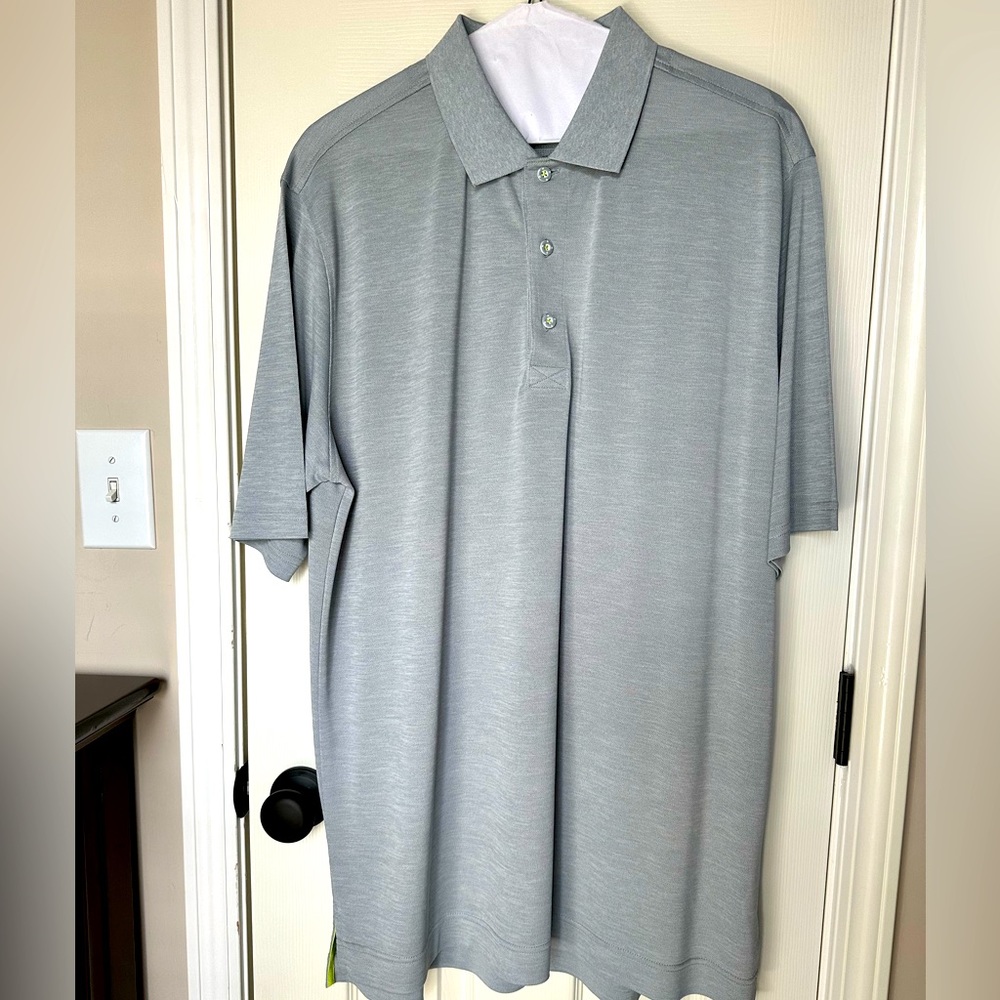 FOOTJOY Solid Gray Polo Golf Shirt XXL